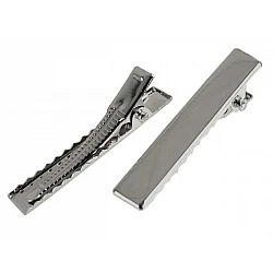 Clipsuri de păr metalice, lungime 40 mm, platinum, 5 buc.