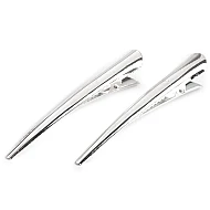 Clipsuri metalice, pentru păr , lungime 75 mm, argintiu, 4 buc.