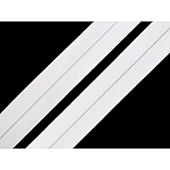 Elastic bias mat, lățime 20 mm (card 20 m) - alb