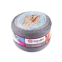Fir de tricotat Flowers, 250 g, bej