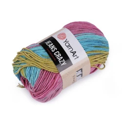 Fir de tricotat Jeans Crazy 50 g, roz deschis