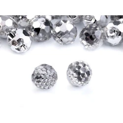 Nasturi Crystal, Ø10 mm, argintiu, 20 buc.