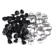 Nasturi de îmbrăcat, 20", negru, 100 set
