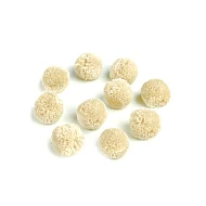 Pompoane Deluxe, Ø15 mm, crem deschis, 10 buc.