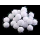 Pompoane cu lurex, Ø20 mm, alb, 100 buc. Pompoane cu lurex, Ø20 mm, alb, 100 buc.