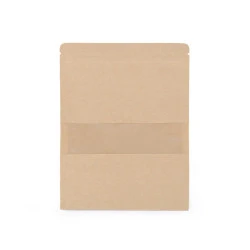 Pungi cu fermoar ziplock resigilabile, 18x25 cm (pachet 10 Buc.) - natural mediu