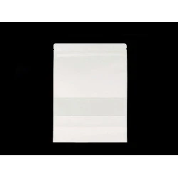 Pungi cu fermoar ziplock resigilabile (pachet 10 Buc.) - (12 x 18 cm) alb