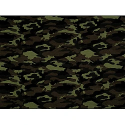 Tricot bumbac la metru, verde camuflaj