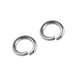 Zale/anouri bijuterii oțel chirurgical, Ø6 mm, platinum , 25 buc.