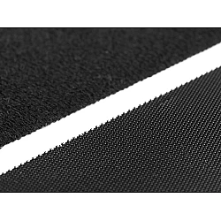 Bandă arici cu profil mic la metru, complet (puf + scai), 50 mm, negru