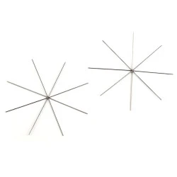 Bază pentru steluţă din mărgele, Ø9 cm, platinum, 2 buc.