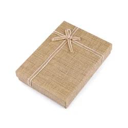 Cutie cadou bijuterii, 12x16 cm, natural mediu