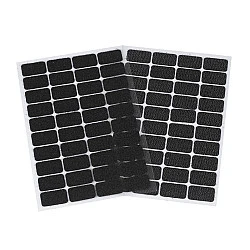 Dreptunghiuri din arici autoadezive, complet (puf + scai), 15x25 mm, negru