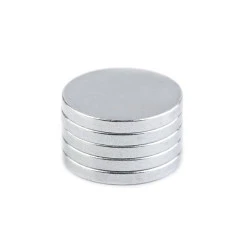 Magnet rotund, Ø15 mm, nichel, 10 buc.