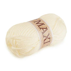 Fir de tricotat Jumbo Maxi, 100 g - crem