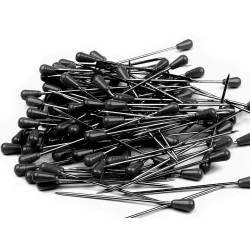 Ace cu gămălie pentru tapițerie, lungime 60 mm - Negru (100 Bucăți)