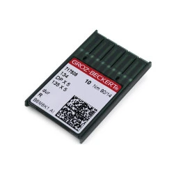 Ace mașini de cusut industriale groz - beckert,70; 80; 90; 100 - Nichel (10 Cutii)