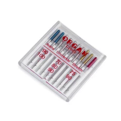 Ace mașină de cusut jeans 90;100, uni 70;80;90, stretch 75;90 organ - Nichel (5 Cutii)