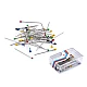 Bolduri cu cap din plastic, lungime 27 mm - Mix culori (20 Cutii)
