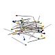 Bolduri cu cap din plastic, lungime 27 mm - Mix culori (20 Cutii)