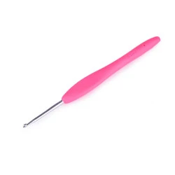 Croșete cu mâner din cauciuc siliconat, mărimea  3; 3,5; 4; 5; 5,5 - Culoare aleatorie (1 Bucată)