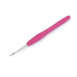 Croșetă cu mâner din cauciuc siliconat,  2-6 - Conform imaginii (1 Bucată)