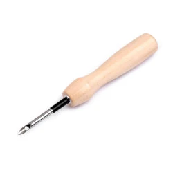 Ac de brodat gol cu maner din lemn ø3,5 mm, ø5 mm - Natural deschis (1 Bucată)
