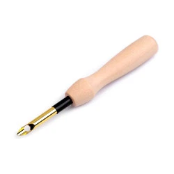 Ac de brodat gol cu maner din lemn ø3,5 mm, ø5 mm - Natural deschis (1 Bucată)