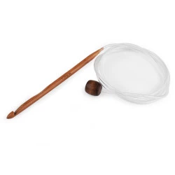 Crosete din bambus pentru crosetat tunisian - Bambus închis (1 Bucată)