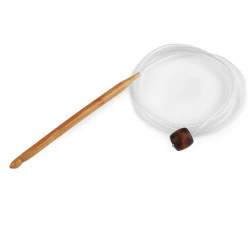 Crosete din bambus pentru crosetat tunisian - Bambus închis (1 Bucată)