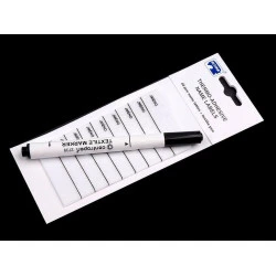 Etichetă termoadezivă cu marker - Alb (1 Sac)