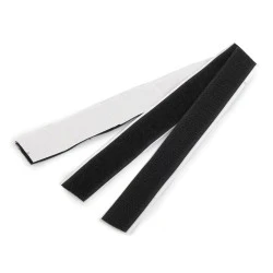 Bandă arici autoadezivă, complet (puf + scai), 20 mm - Negru (10 Perechi)