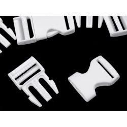 Cataramă trident, lățime 20 mm - Alb (100 Perechi)