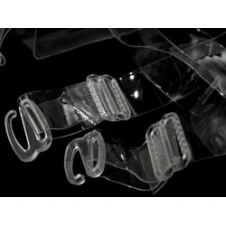 Bretele sutien transparente, 15 mm - Transparent (1 Pereche)