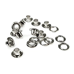 Ocheți metalici inoxidabili, ø5,5 mm - Nichel (100 Perechi)