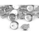 Bază broșă cu platou, ø19 mm - Platinum (25 Bucăți)