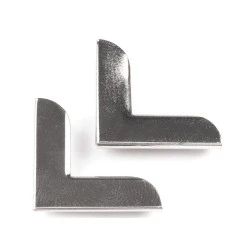 Colțuri metalice, 19x19 mm - Nichel (100 Bucăți)