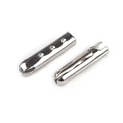 Terminație metalică pentru șnur,  ø3,3 mm - Nichel (5 Bucăți)