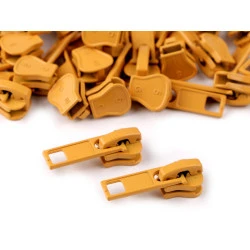 Cursor fermoar injectat, no 5 - Galben muștar (10 Bucăți)