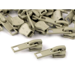 Cursor fermoar injectat, no 5 - Gri deschis (10 Bucăți)