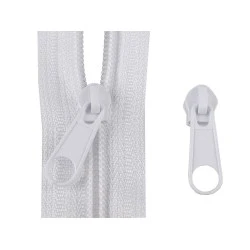 Cursor fermoar spiralat pol, no 3 - Nichel (10 Bucăți)