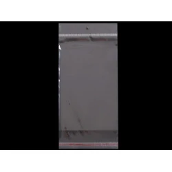 Pungi cu clapetă adezivă și agățătoare, 13x22cm - Transparent (100 Bucăți)