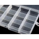 Cutie din plastic compartimentată, 10x17x2,2 c - Transparent (1 Bucată)