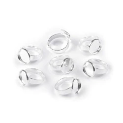 Bază inel, ø12 mm - Argintiu deschis (1 Bucată)