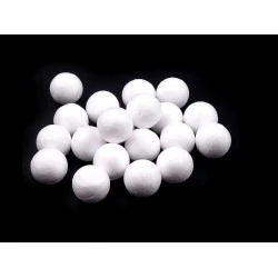 Bile polistiren, ø1,5 cm - Alb (100 Bucăți)