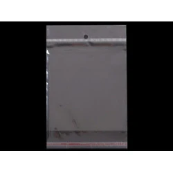 Pungi cu clapetă adezivă și agățătoare, 13x14 cm - Transparent (100 Bucăți)