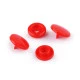 Capse plastic, 18" - Roșu coral (1000 Seturi)