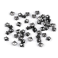 Ţinte metalice inox, model piramidă, 7x7 mm - Nichel negru (50 Bucăți)