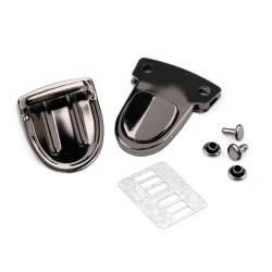 Închizătoare geantă 30x40 mm - Nichel negru (1 Set)