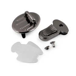 Închizătoare geantă / servietă 25x33 mm - Nichel negru (10 Seturi)